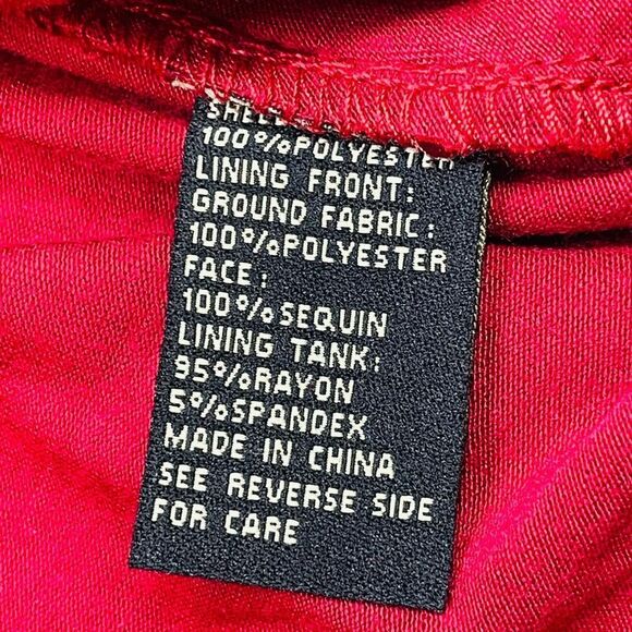 NWT Diane Gilman Red Blouse with Sequin Tank - Medium - Picture 12 of 16